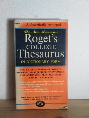 The New American Roget&amp;#039;s College Thesaurus in Dictionary Form foto