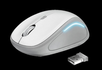 Mouse fara fir trust yvi fx wireless mouse - white specifications general height of main foto