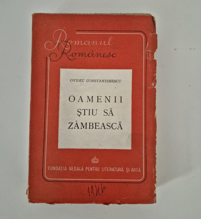 Carte veche Ovidiu Constantinescu Oamenii stiu sa zambeasca