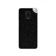 Set Folii Skin Acoperire 360 Compatibile cu Xiaomi Redmi Note 9S (Set 2) - ApcGsm Wraps HoneyComb Black