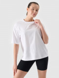 Tricou oversize unicolor pentru femei - alb, 4F Sportswear