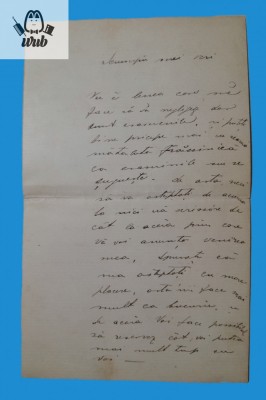 Scrisoare olografa redactata de Maresalul Averescu in tinerete - cca 1885 foto