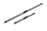 Stergator parbriz Bosch Aerotwin, cauciuc+grafit, tip plat, universal, sofer/pasager, auto, negru
