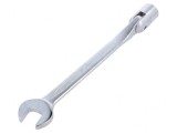 Cheie plată-tubulară cu articulaţie 19 mm oțel crom-vanadium