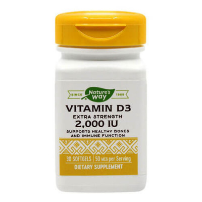 Vitamina D3 2000UI, 30cps, Nature&amp;#039;s Way foto