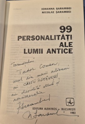 99 devpersonalitati ale lumii antice Iohanna Sarambei cu autograf foto