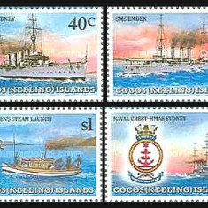 Cocos (Keeling) Islands 1989 - nave de razboi, serie neuzata