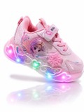 Cumpara ieftin Pantofi sport cu luminite, Model cu Zana, Piele ecologica, Fete, Roz (Marime