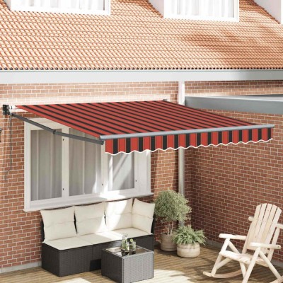 vidaXL Jaluzea retractabilă automată portocalie și maronie 350 x 250 cm foto