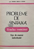 Probleme de sintaxa limba romana - Maria Emilia Goian - Recif 1992 - 384 pagini - Brosata - Stare foarte buna