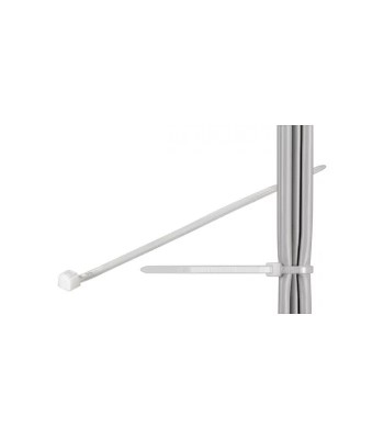 Coliere plastic de strangere cabluri 200x2.5 mm transparent 100buc foto