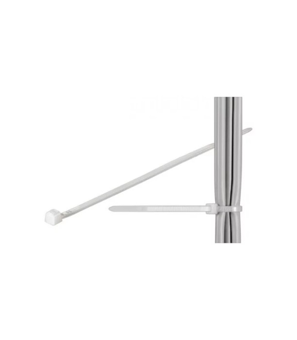 Coliere plastic de strangere cabluri 200x2.5 mm transparent 100buc