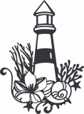Cumpara ieftin Sticker decorativ, Lighthouse, Negru, 80 cm, 7096ST, Oem