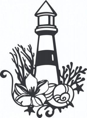 Sticker decorativ, Lighthouse, Negru, 80 cm, 7096ST foto