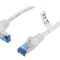 Cablu Patch S/FTP Cat6a Alb 10m LSZH