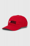 Cumpara ieftin Diesel șapcă de baseball din bumbac culoarea roșu, cu imprimeu A11356.0PFAA