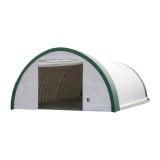 Cort Industrial Semirotund 9.15x12x4.5m, Cadru Metalic Galvanizat, Prelata PVC 900 g/m
