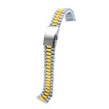 Cumpara ieftin Bratara de ceas Bicolora (Argintiu si Auriu) din otel inoxidabil 10mm 12mm 14mm