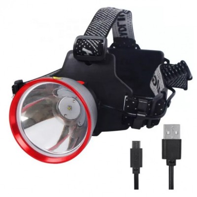 Lanterna Frontala LED 10W Indicator 2x18650 la USB WH3188 P70 foto