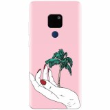 Husa silicon pentru Huawei Mate 20, Palm Tree