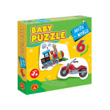 Puzzle educativ mega Box, Moto, 6 imagini, +2 ani, Alexander Games EduKinder World, Alexander Toys