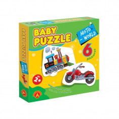 Puzzle educativ mega Box, Moto, 6 imagini, +2 ani, Alexander Games EduKinder World