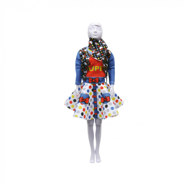 Set de croitorie hainute pentru papusi Couture Hello Kitty Lucydots&amp;bow, Dress Your Doll EduKinder World
