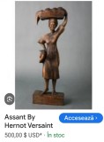 Hernot Versaint--Sculptura vintage &#039;&#039;Mama cu copil&#039;&#039;--1981