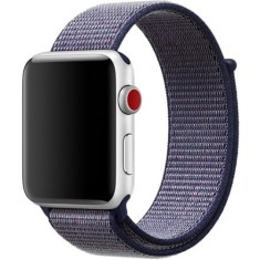 Curea iUni compatibila cu Apple Watch Ultra/SE/8/7/6/5/4/3/2/1, 38mm, Nylon Sport, Woven Strap, Midnight Blue