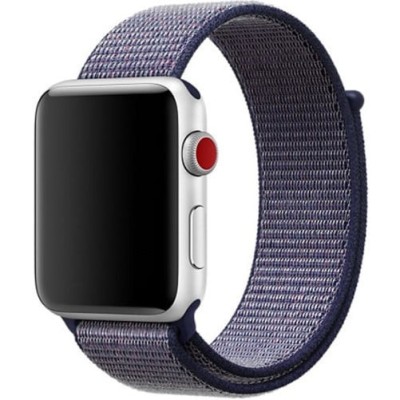 Curea iUni compatibila cu Apple Watch Ultra/SE/8/7/6/5/4/3/2/1, 40mm, Nylon Sport, Woven Strap, Midnight Blue foto