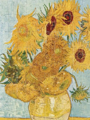 Puzzle clasic Londji, Floarea soarelui - Van Gogh, 100 piese foto
