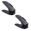 Set 2 buc, Suport antiderapant si ajustabil pentru depozitare o pereche de incaltaminte, PP, 6x25.5x11/17 cm, Negru