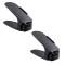 Set 2 buc, Suport antiderapant si ajustabil pentru depozitare o pereche de incaltaminte, PP, 6x25.5x11/17 cm, Negru