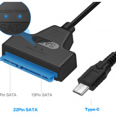 Convertor USB Type C - SATA 22 pini max 6TB HDD 2.5 si SSD