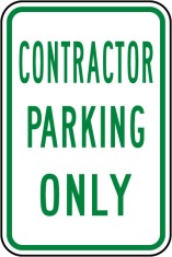 Contractor Parking Only Sign foto