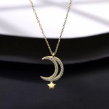 Cumpara ieftin Lantisor Argint Moon&amp;Star---LUNA&amp;STEA GOLD--- ARG135C