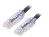 Patch Cord Negru TX6 PLUS U/UTP 6 LSZH 0.5m 24AWG