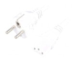 Cablu Alimentare 1.5m Alb 3x0.75mm2 CEE 7/7 la IEC C13
