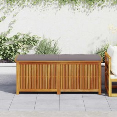 vidaXL Cutie de perne de exterior 150x50x60,5 cm lemn masiv de salc&acirc;m 4106480