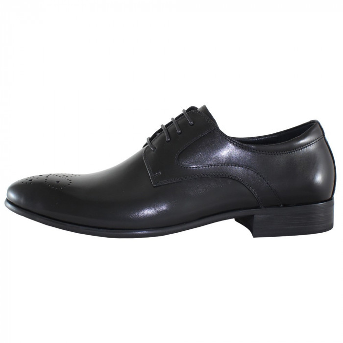 Pantofi eleganti barbati piele naturala - Alberto Clarini negru - Marimea 43