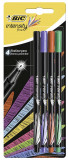 Bic Set 4 Finelinere Intensity Negru Albastru Rosu Verde 824627