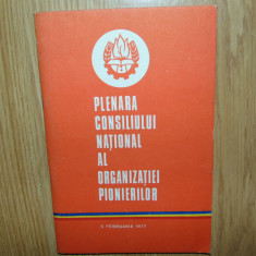 Plenara consiliului national al organizatiei Pionierilor anul 1977