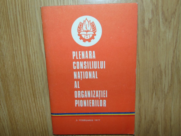 Plenara consiliului national al organizatiei Pionierilor anul 1977