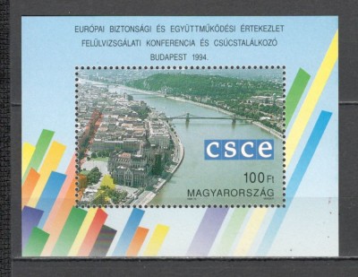 Ungaria.1994 Conferinta ptr. securitate si cooperare Budapesta-Bl. XU.348 foto