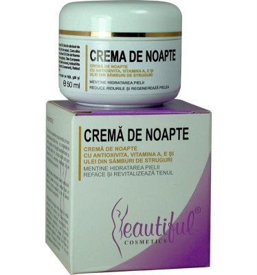 Crema de Noapte cu AntioxiVita, Vitamina A si E si Ulei din Samburi Struguri Phenalex 50ml foto