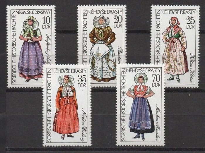 DDR 1977 - Costume tradiționale, serie neuzata