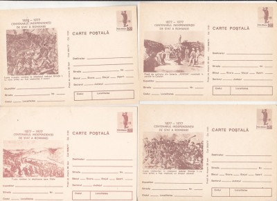 bnk cp Set 18 cp Centenarul Independentei 1877-1977 - necirculate - marca fixa foto