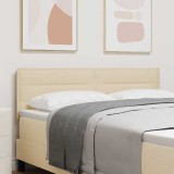 Cumpara ieftin Tablie LED cu benzi LED cu headboard Crem 144 cm tesatura