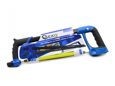 Fierastrau cu arc pentru metal 300mm + 3 lame, GEKO G33126 foto