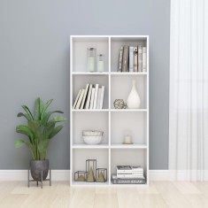 vidaXL Bibliotecă/Dulap, alb extralucios, 66x30x130 cm, lemn prelucrat
